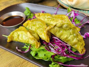 Dumplings at Seeds for the Soul in Edinburgh