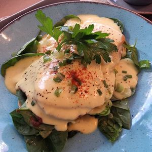 Vegan eggs benidict at Seeds for the Soul in Edinburgh
