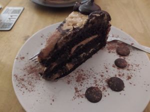 Sea salt caramel cake at Seeds for the Soul in Edinburgh