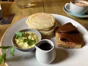 Savoury pancakes at Seeds for the Soul in Edinburgh