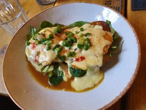 Vegan eggs bennadict at Seeds for the Soul in Edinburgh