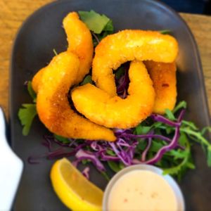 Vegan shrimp  at Seeds for the Soul in Edinburgh