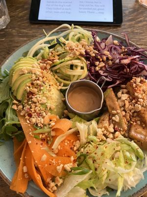 Tofu satay salad   at Seeds for the Soul in Edinburgh