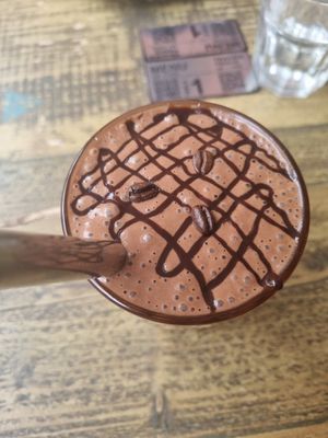 Coffee smoothie at Seeds for the Soul in Edinburgh