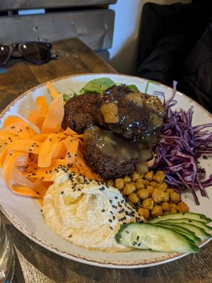 Falafel bowl at Seeds for the Soul in Edinburgh