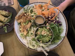 Satay bowl   at Seeds for the Soul in Edinburgh