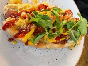 Mac doggy dog   at Seeds for the Soul in Edinburgh