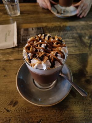 Fantastic biscoff hot chocolate at Seeds for the Soul in Edinburgh