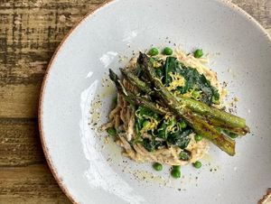 Creamy lemon Pasta at Seeds for the Soul in Edinburgh