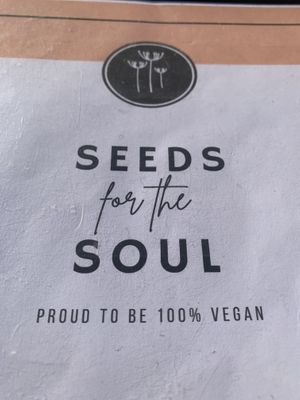 Menu  at Seeds for the Soul in Edinburgh