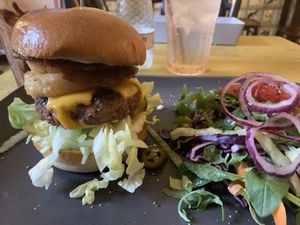 BBQ Burger  at Seeds for the Soul in Edinburgh