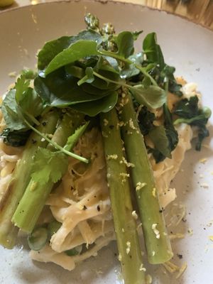 Asparagus pasta  at Seeds for the Soul in Edinburgh