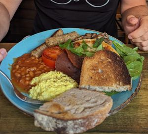 Full breakfast at Seeds for the Soul in Edinburgh