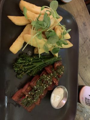 ‘Steak' frites  at Seeds for the Soul in Edinburgh