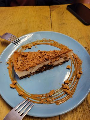 Biscoff cheesecake at Seeds for the Soul in Edinburgh