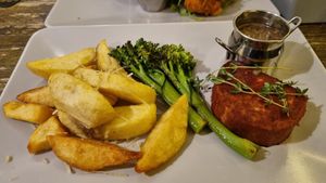 Filet Steak with mushroom gravy (£15.99) at Seeds for the Soul in Edinburgh