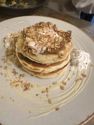 Apple pancakes  at Seeds for the Soul in Edinburgh