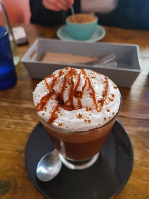 Biscoff hot chocolate at Seeds for the Soul in Edinburgh