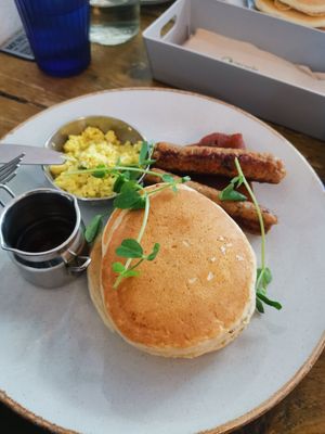 Savory pancakes at Seeds for the Soul in Edinburgh