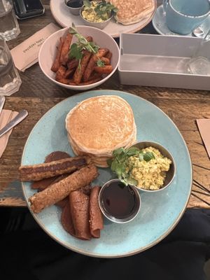 savoury pancakes  at Seeds for the Soul in Edinburgh