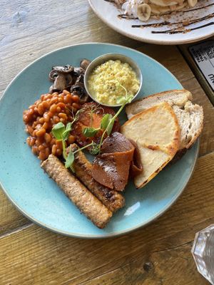Full vegan Scottish breakfast   at Seeds for the Soul in Edinburgh