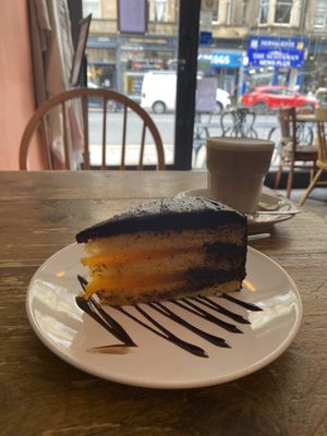 Jaffa cake cake!  at Seeds for the Soul in Edinburgh