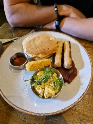 Savoury pancakes at Seeds for the Soul in Edinburgh