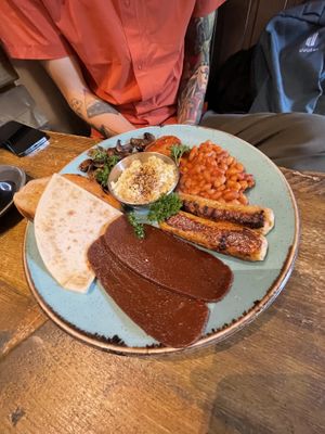 Full English breakfastt  at Seeds for the Soul in Edinburgh