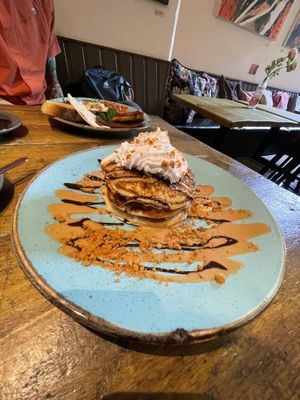 Biscoff pancakes  at Seeds for the Soul in Edinburgh