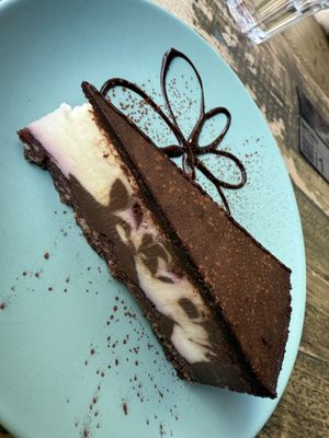Cherry chocolate cheesecake! (Best one)  at Seeds for the Soul in Edinburgh