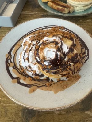 Biscoff pancakes  at Seeds for the Soul in Edinburgh