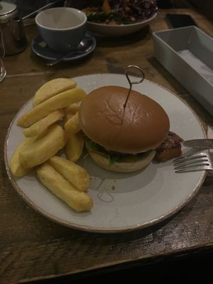 vegan burger  at Seeds for the Soul in Edinburgh