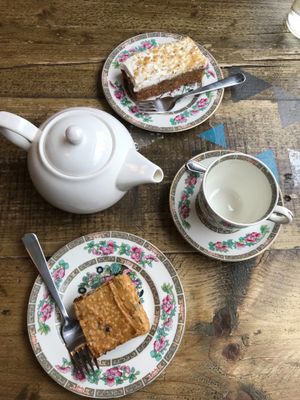 Cakes and tea! at Seeds for the Soul in Edinburgh