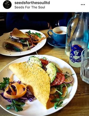 GF version of our yummy toast (wrap) at Seeds for the Soul in Edinburgh