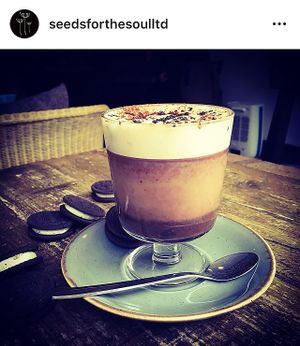 Oreo hot chocolate  at Seeds for the Soul in Edinburgh