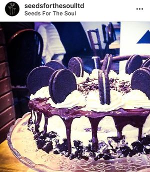 Chocolate Oreo sponge  at Seeds for the Soul in Edinburgh