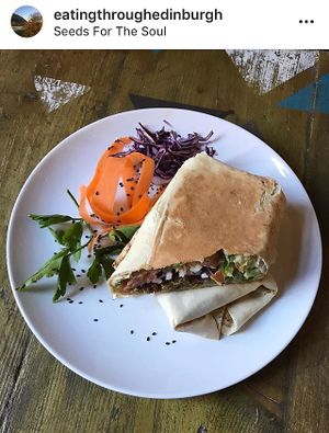 Middle Eastern Wrap at Seeds for the Soul in Edinburgh