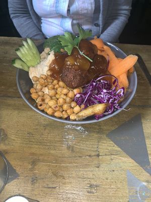 Falafel salad  at Seeds for the Soul in Edinburgh
