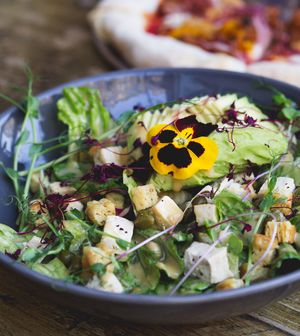 Caesar salad at Seeds for the Soul in Edinburgh