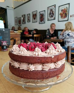 Chocolate Raspberry Sponge  at Seeds for the Soul in Edinburgh