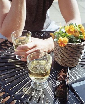 Vegan wine  at Seeds for the Soul in Edinburgh