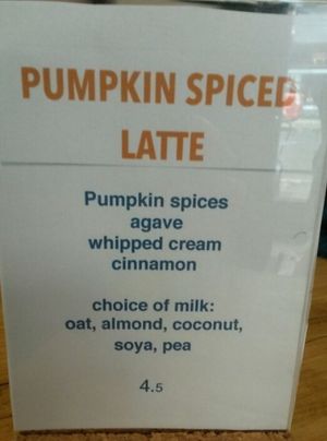 Mmmm...Pumpkin spiced latte at Seeds for the Soul in Edinburgh