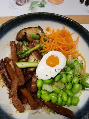 Vegan egg at Wagamama in South Wirral