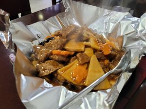 Vegan chicken at Pato Beikin in Valencia