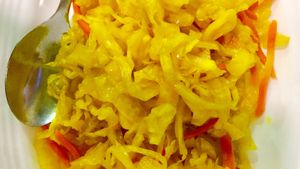 Cabbage salad at Pato Beikin in Valencia