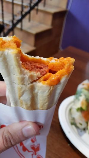 hot dog at Warzywniak Trzebnicka in Wroclaw