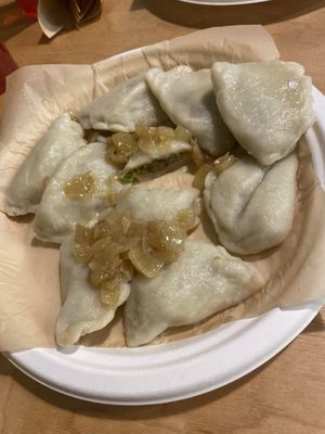 Pierogies meal at Przystanek Pierogarnia - Stacja Krowoderska in Krakow