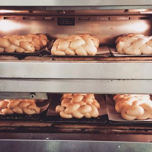 Challahs baking at Medani Bakery in Bondi Junction