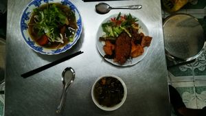 Rice buffet and Pho soup at Tinh Tam in Qui Nhon