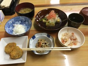 Free rice re-fill available.  at Tsujigahana in Matsuyama